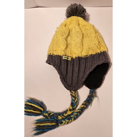 SKI-DOO Racing Winter Hat Toque/Beanie Multi-color With Chin Tassel Ties - Picture 5 of 7